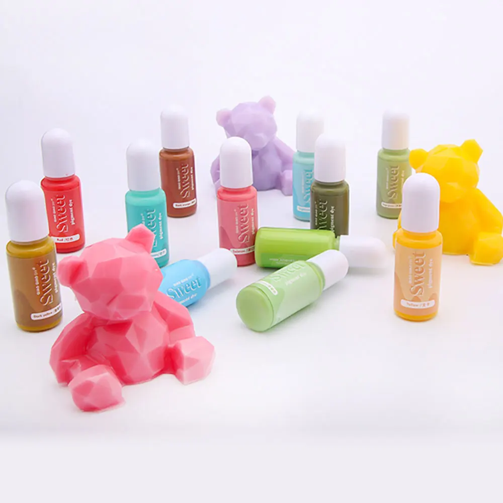 JCD-pigmentos aceitosos de resina epoxi Morandi, 10ml, manualidades DIY, vela de tinte líquido Morandi, jabón, tinta de Alcohol, colorante, fabricación de joyas - imagen 3