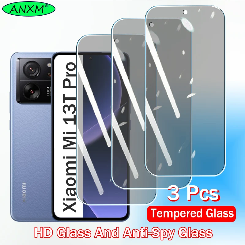 Protector de pantalla de vidrio templado antiespía para Xiaomi Mi 13T, 12T, 11T, 10T, 9T, 9 Pro, 11, 12 Lite, 13, 3 unidades - imagen 2