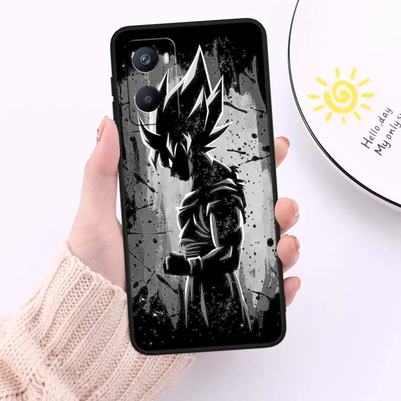 Anime d-dragon Ball Saiyan para OPPO Reno 11 10 9 8 7 6 5 4 2 Z SE Lite Plus Pro 4G 5G funda de teléfono negra - imagen 4