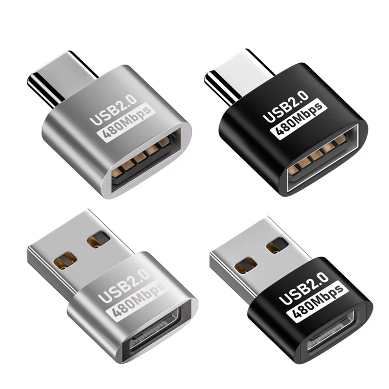 Adaptador USB 2,0 OTG tipo C a USB tipo C macho a hembra, convertidor para Macbook, PC, Xiaomi, Samsung