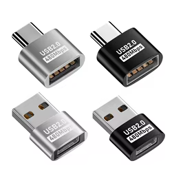 Adaptador USB 2,0 OTG tipo C a USB tipo C macho a hembra, convertidor para Macbook, PC, Xiaomi, Samsung