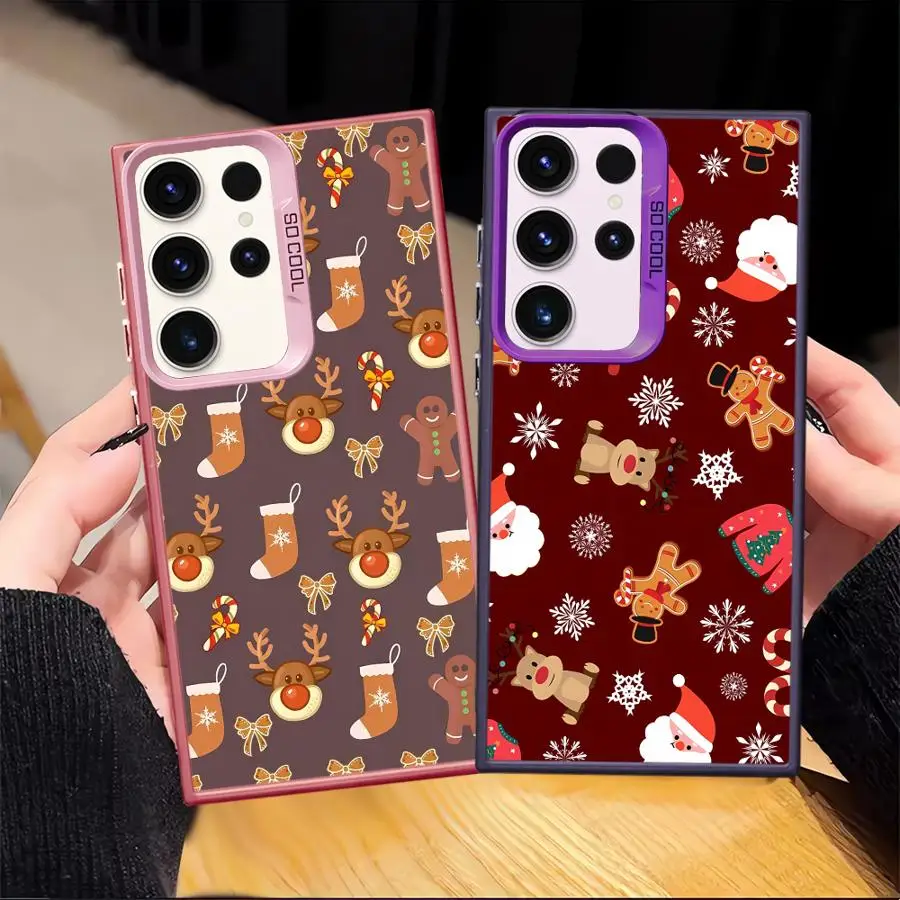 Funda trasera de teléfono para Samsung Galaxy S20 Plus Note 20 Ultra S25 S21 S23 S23 S24 FE S22 lindo Navidad - imagen 5