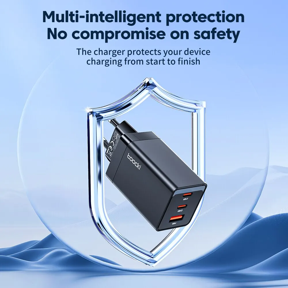 Cargador USB de carga rápida de 65W QC4.0 PD 3,0 45W USB tipo C para iPhone 15, Colección AliExpress Toocki 67W GaN C - imagen 2