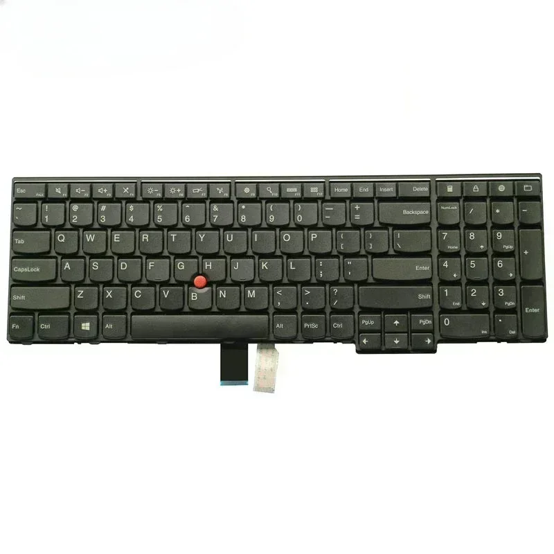 Nuevo teclado estadounidense de repuesto para ordenador portátil Lenovo ThinkPad E531 E540 sin retroiluminación (4 tornillos de fijación)