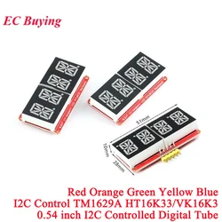 Módulo LED 4 Dígitos 0,54 Pulgadas I2C Arduino Rojo Verde Naranja