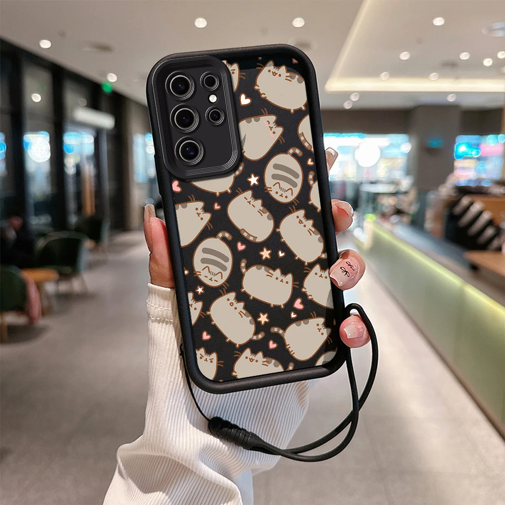 Funda de teléfono Pusheens Cats para Huawei, cubierta trasera de TPU suave con correa de mano, P20, P30, P40, P50, Mate 20, 30, 40 Pro, Nova 7, 9, 10, SE - imagen 5