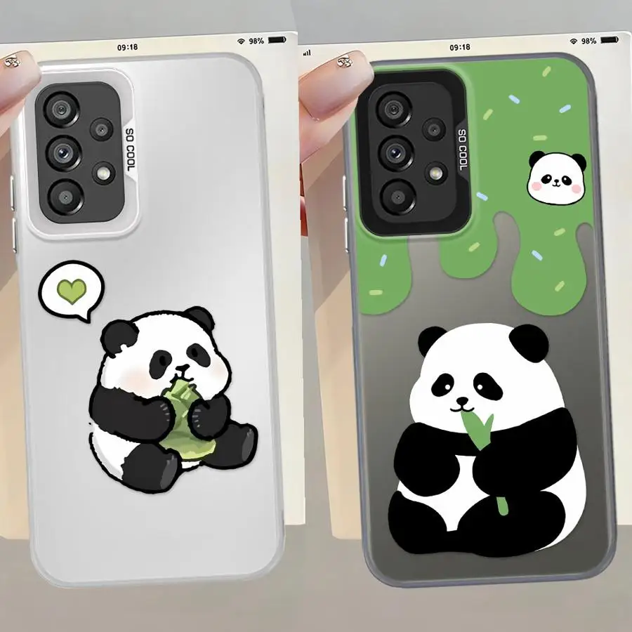 Funda para Samsung Galaxy S22 S25 S24 FE S20 Plus Note 20 Ultra S23 S21 S23 funda trasera para teléfono lindo Panda
