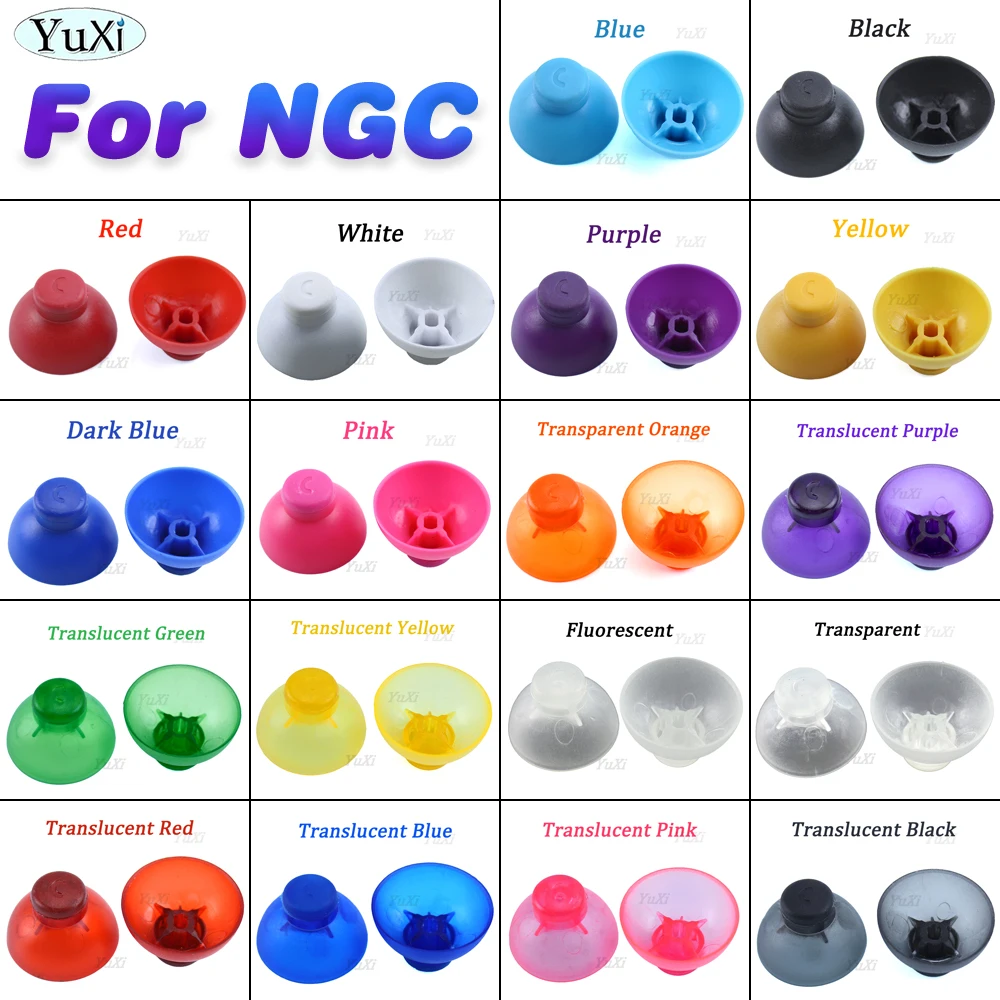 10 Uds. Tapa de agarre de Joystick analógico 3D para Nintendo GameCube NGC GC Gamepad controlador accesorios de repuesto de llave