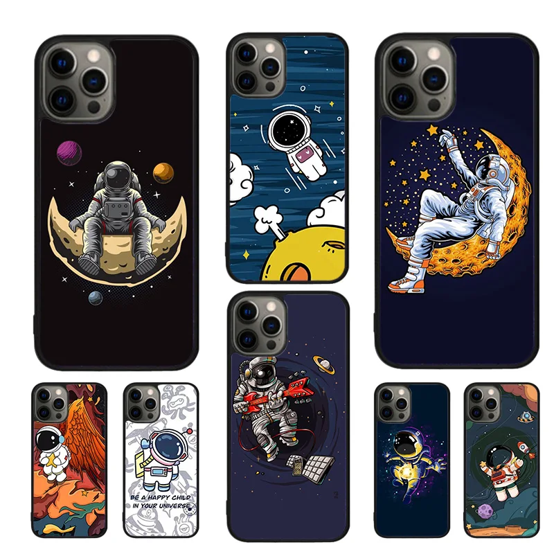 Fundas para teléfono móvil con astronauta, nave espacial, funda para iPhone 17 Air 16 15 14 12 13 11 Pro MAX apple Plus