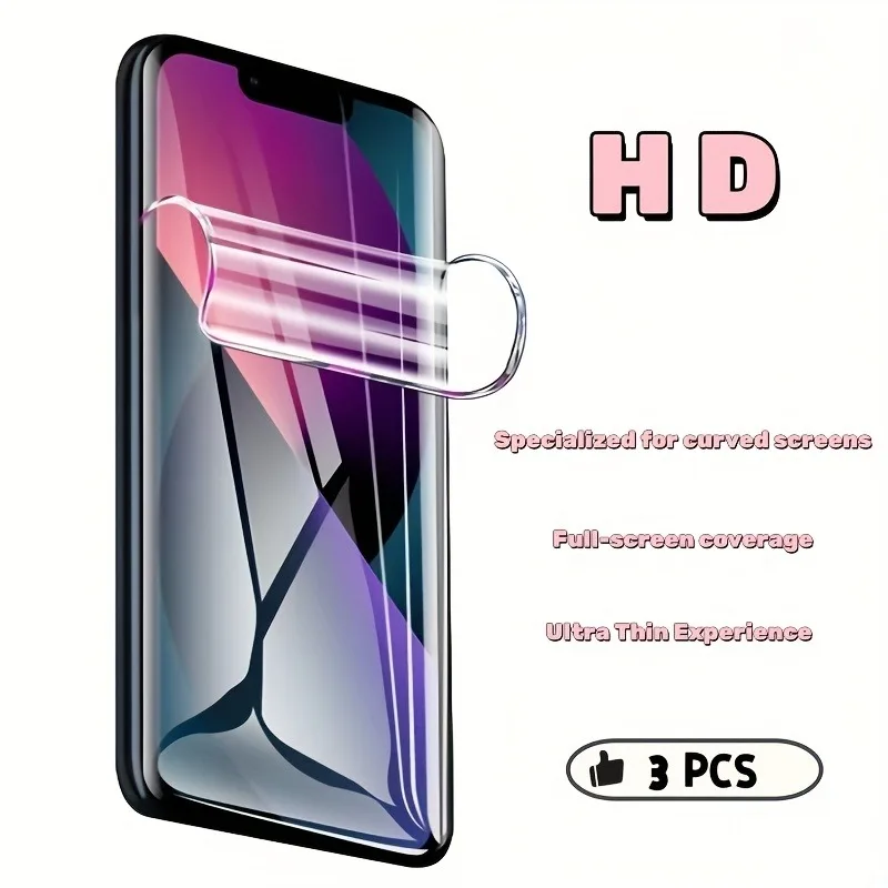3 uds película de hidrogel HD Ultra impermeable para Xiaomi Poco M7 Pro 5G M6 Plus M5s M4 M3 M2 para Poco F7 Ultra F7 Pro F6 F5 F4 F3 GT F2