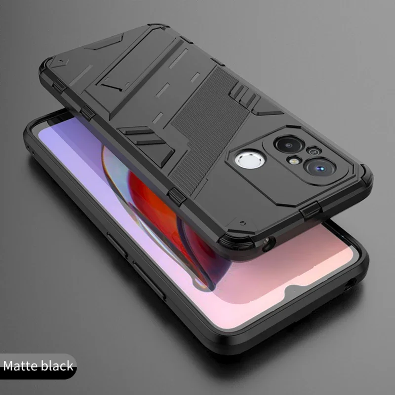 Funda trasera para teléfono Xiaomi Redmi 9, 10, 9A, 9C, 9T, 10A, 10C, 12C, Note 11, 12 Pro, 9S, 10S, 11S, 12S, 4G, 5G, Note 12R, Turbo Armor Holder