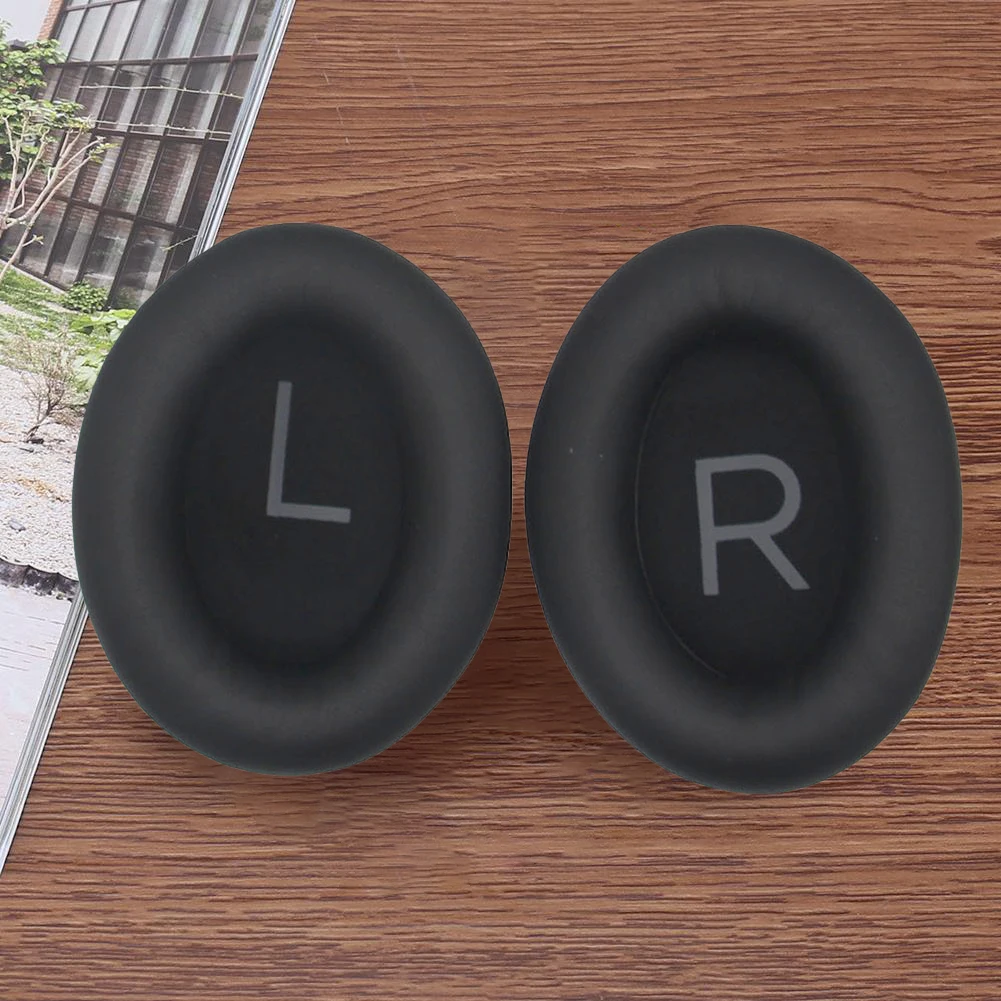 1 par de almohadillas de repuesto para auriculares, almohadillas de cuero proteico para los oídos, piezas de reparación para Bose QC45 QuietComfort 45 - imagen 3