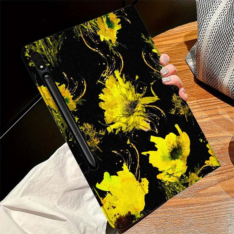 Flor girasol creatividad para Samsung Galaxy Tab S7 S8 S9 S10 11 12,4 13,1 FE Plus Lite pulgadas funda para tableta - imagen 2