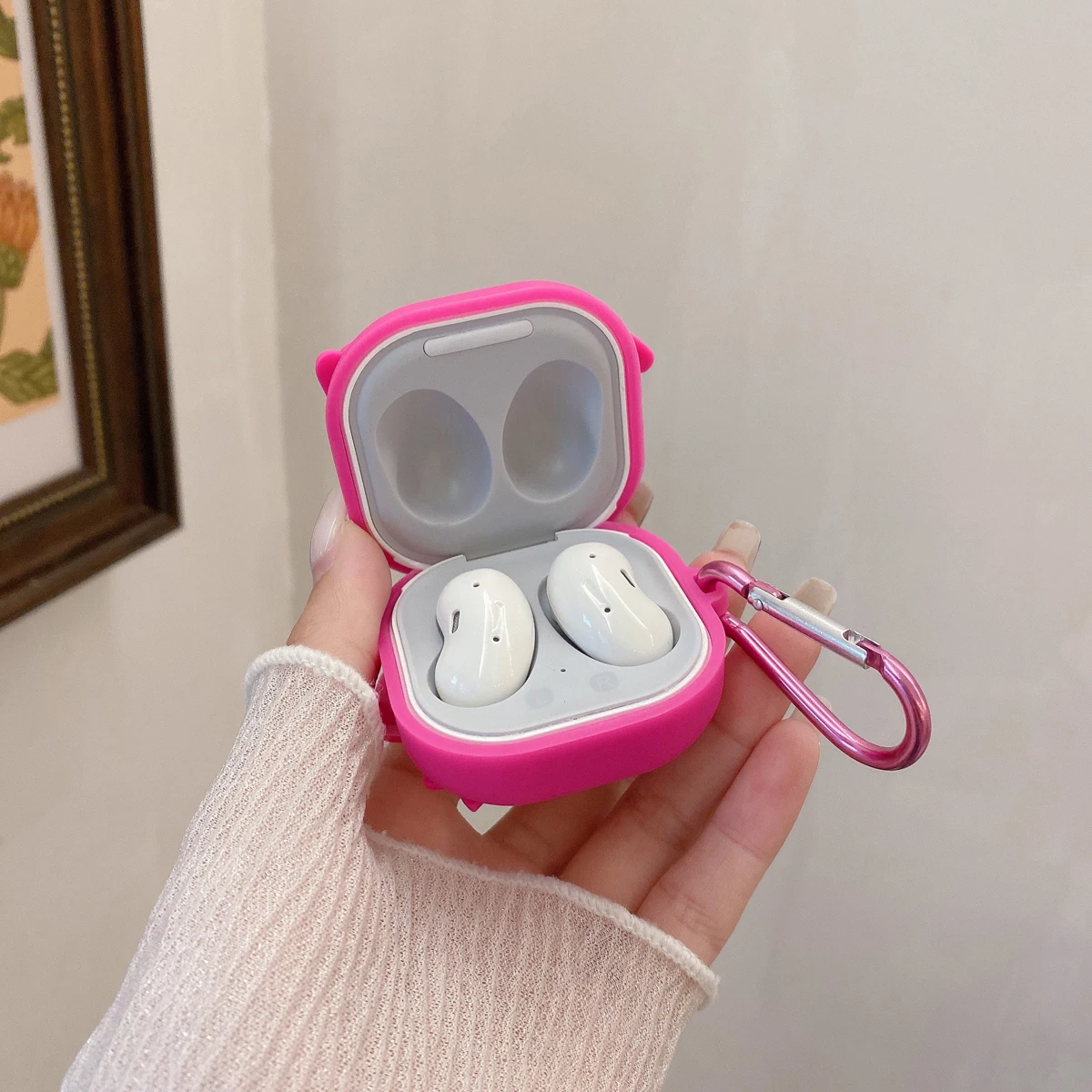Lindo arco para Samsung Galaxy Buds Live 2 Pro 2 FE funda de silicona de dibujos animados funda para auriculares accesorios cubierta - imagen 4