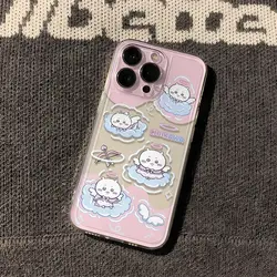 Funda transparente para teléfono con dibujos animados bonitos Chiikawas iPhone 16 15 14 13 12 11 Mini Pro Max X XR XSMax 7 8 Plus SE20