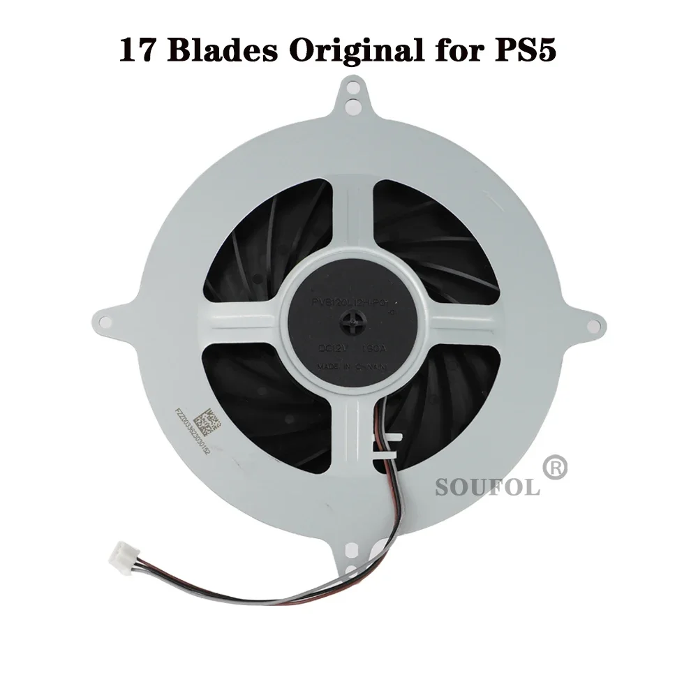 Ventilador de refrigeración interno Original para consolas PS5, 17 aspas, 23 aspas, ventilador enfriador interno para disipadores de calor PS5 Slim Host, 19 aspas - imagen 2