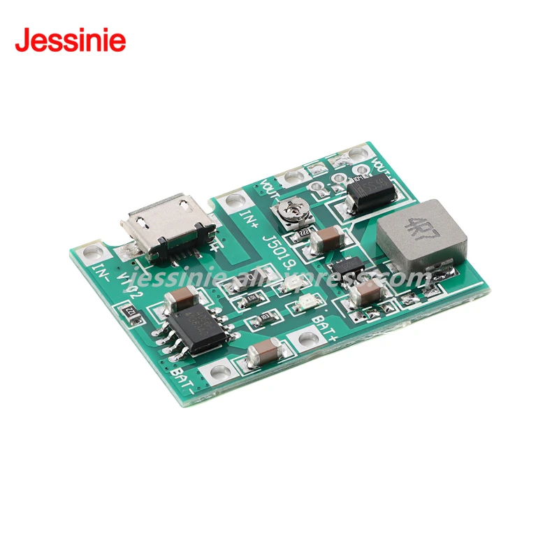 5 uds/1 ud 18650 cargador de batería de litio Boost descarga módulo ajustable integrado 3,7 V a 9V 5V/2A Micro tipo C - imagen 2