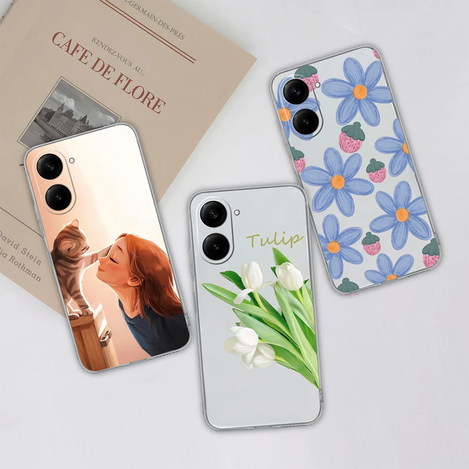 Para Xiaomi Poco C71 funda de teléfono Simple moda transparente suave silicona ligera contraportada anticaída TPU carcasa de teléfono - imagen 4