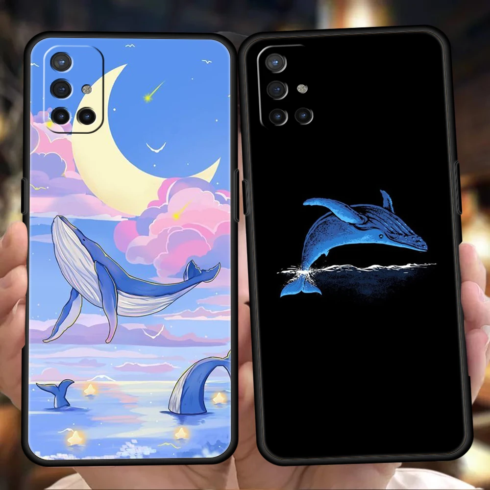 Funda de teléfono para OnePlus 13 12 11 10 9 Pro 9T 13R 12R 10R 9RT 10T 8T 8 Nord 2T CE 2 3 5G N30 cubierta delfín ballena pareja emparejada