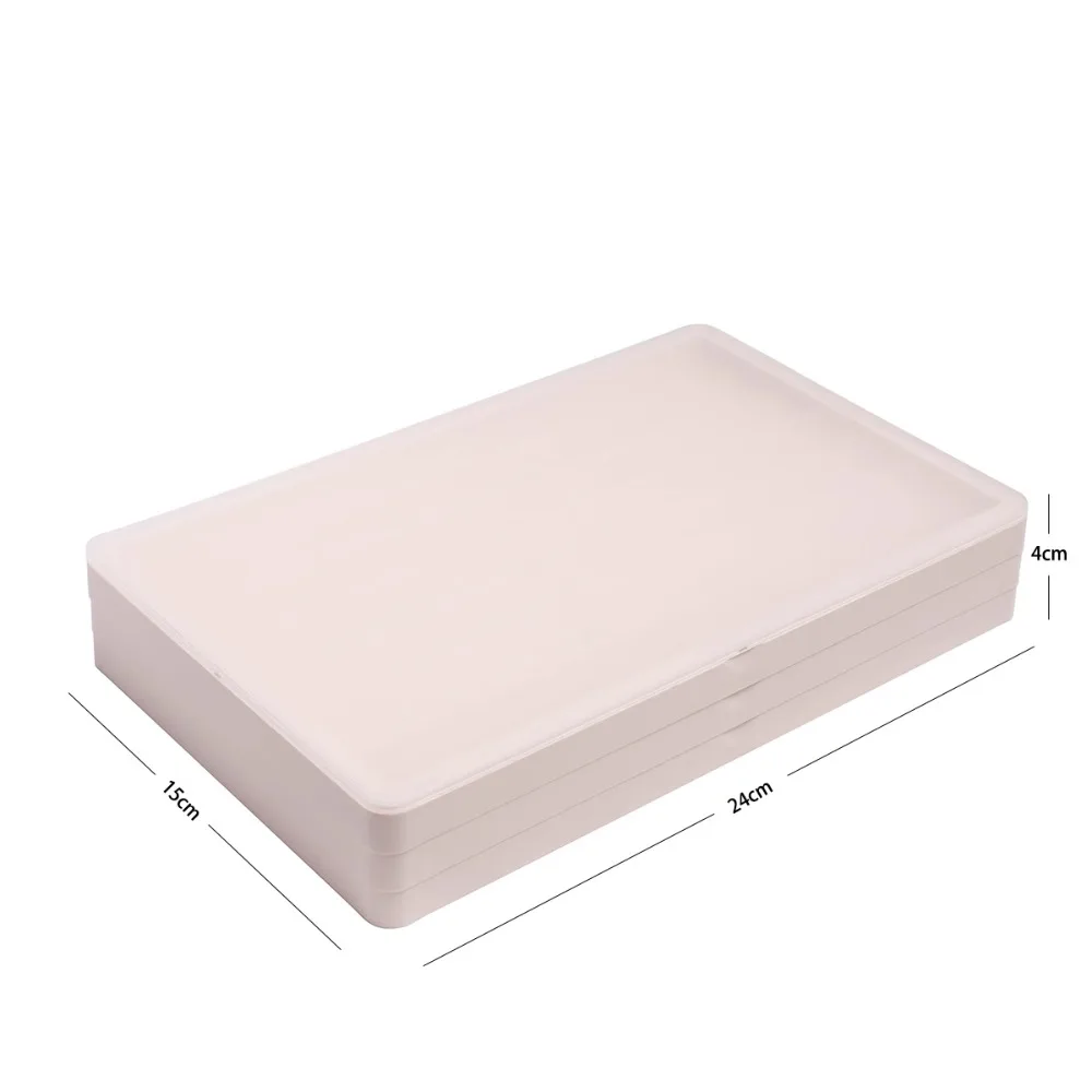 Caja transparente para teclas, caja de almacenamiento para teclas de teclado mecánico, color blanco leche/rojo/verde, caja de almacenamiento apilable de plástico a prueba de polvo - imagen 5