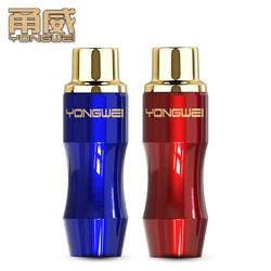 YONGWEI Conector de audio hembra RCA chapado en oro de cobre puro AV Lotus JACK rojo y blanco 2 a 2 con conexión de extensión enchufe soldado
