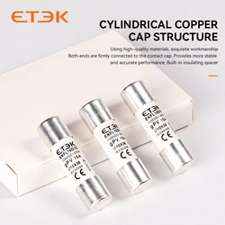 ETEK-fusibles solares para protección de Sistema Solar, fusible GPV de cerámica de 15a, 20a, 25a, 10x38mm, CC de 1000V, para EKFL-10D