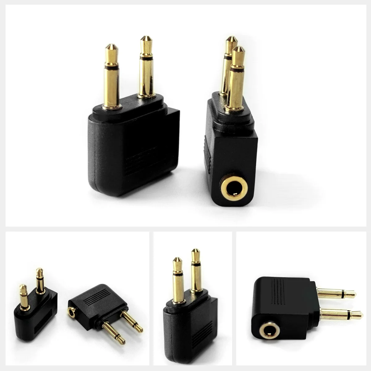 Adaptador de Audio Fonken, conector de 3,5mm, auriculares de avión de línea aérea, adaptador de Audio para avión, auriculares de viaje - imagen 2