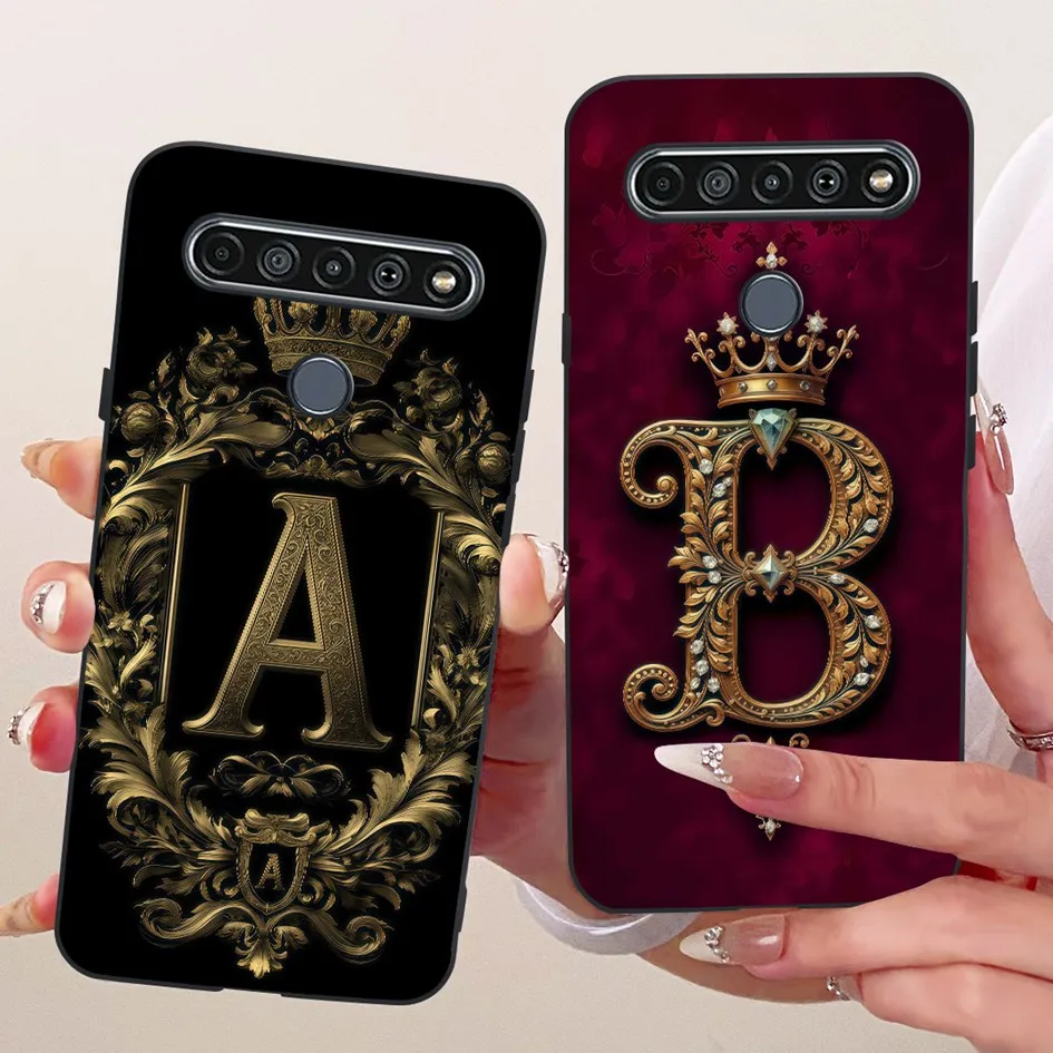 Para LG K41S K51S 2020 funda LM-K410 LM-K510 funda Retro letras corona funda de teléfono de silicona suave en LG K40S 2019 LMX430HM Protector