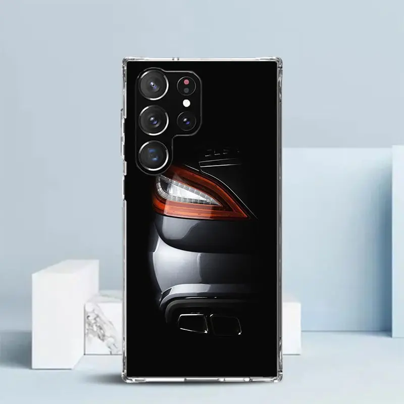 Funda de teléfono con llamada de silicona para coche deportivo C63 E63 S63 G63 para Samsung Galaxy S23 S24 S25 Ultra S21 Plus S20 FE S22 S10 + fondo de cubierta de borde - imagen 3