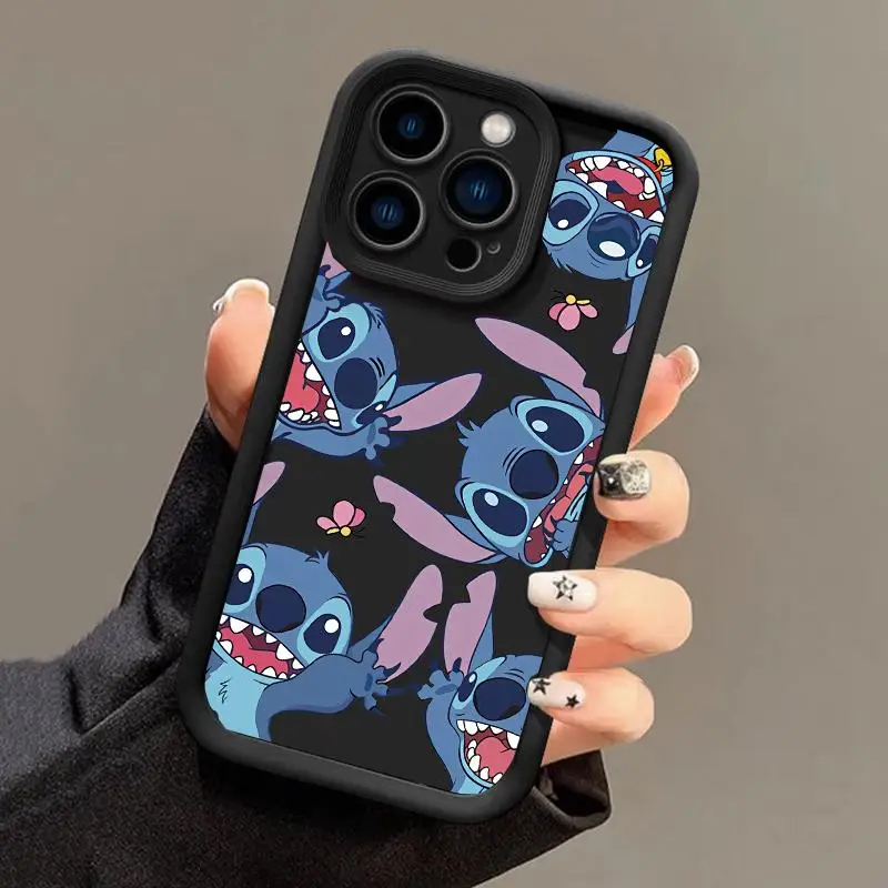 Funda de teléfono para OPPO Reno 12 11 10 4 3 2 5 7 Pro 6 Plus 12F 11F A36 A76 A96 Find X3 Lite A3 Pro cubierta lindo Stitch mate suave TPU - imagen 3