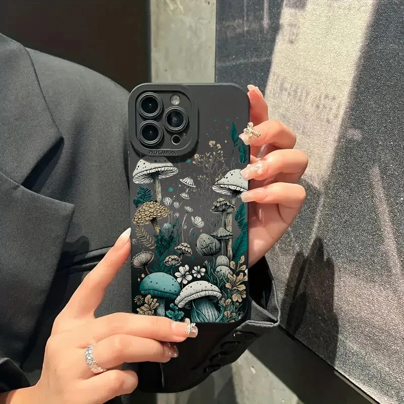 Funda de teléfono con estampado Floral y de setas para Xiaomi Redmi Note 14, Redmi Note 13, 12 Pro Plus, 5G, 12S, 11S, 10S, 14C, 13C, 12C - imagen 3