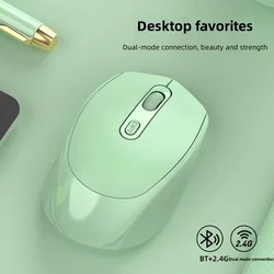 Ratón silencioso ergonómico inalámbrico Bluetooth Dual