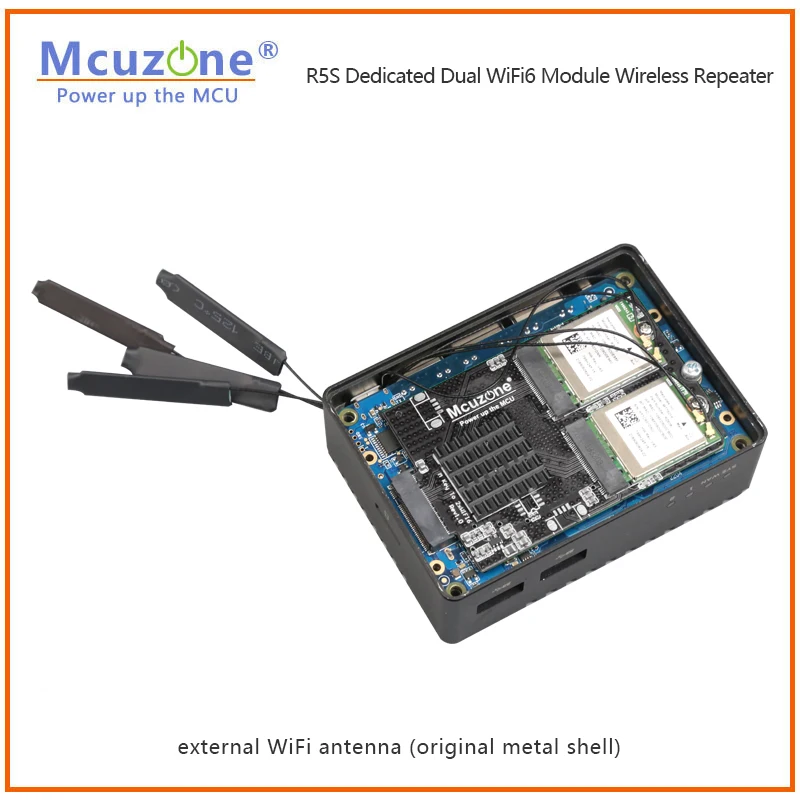 Repetidor inalámbrico WiFi6 para NanoPi R5S,R6C, NVME dedicado a módulo Dual WiFi6, MT7922 AX200 RTL8822CE, openwrt , Ubuntu - imagen 5