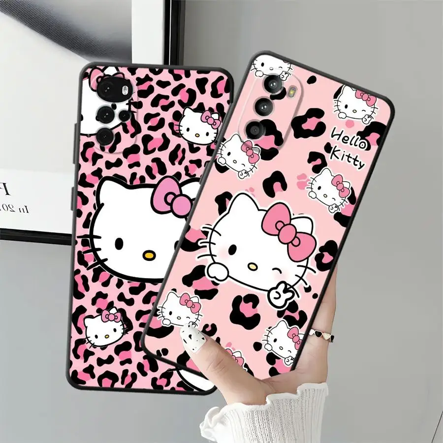 Sanrio Hello Kitty Sanrio funda de teléfono suave negra para Motorola Mot G51 G73 G71 G22 Edge40 G50 G60 G32 G52 Edge 20 Pro 30 - imagen 3