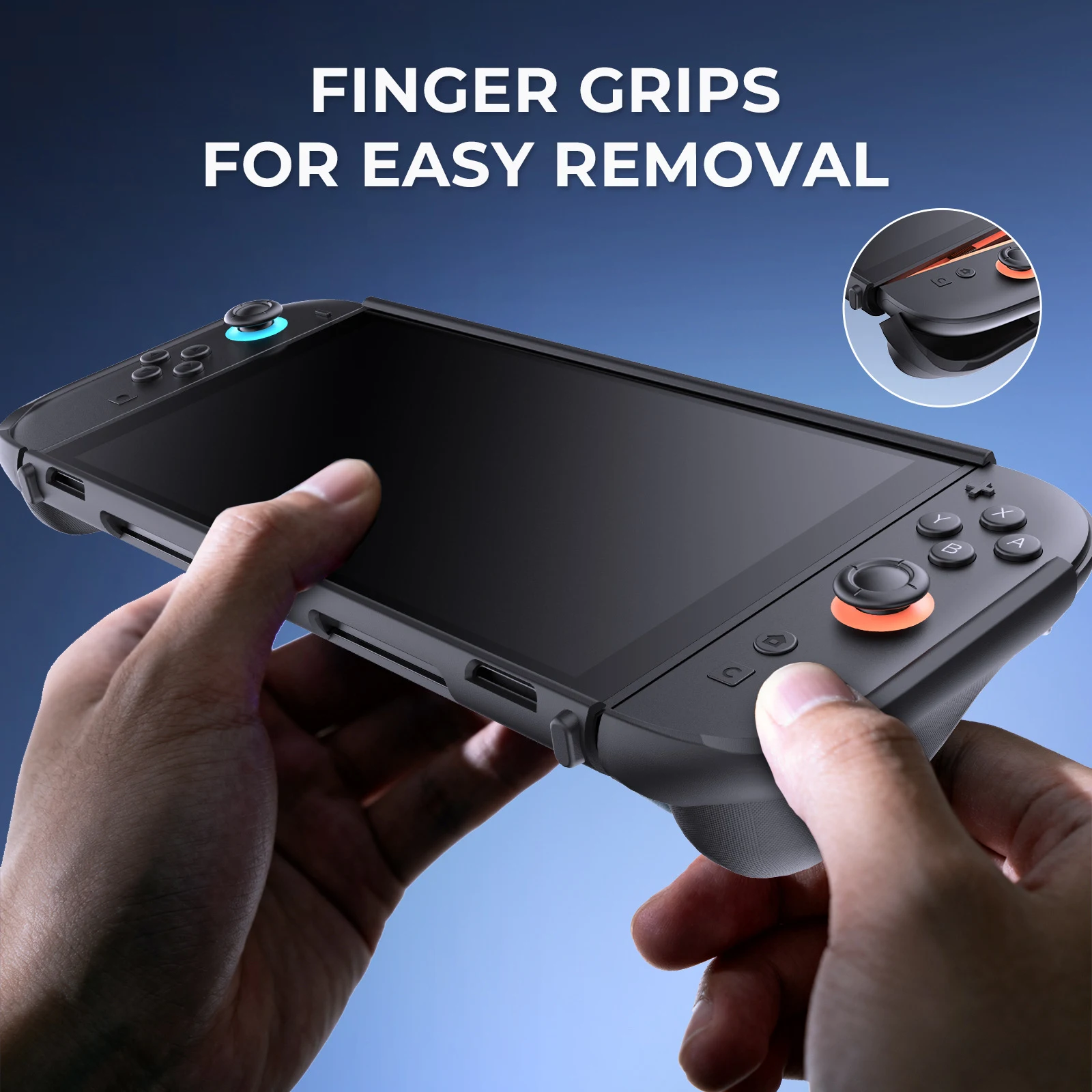 Para Switch 2 Estuche de agarre ergonómico de TPU acoplable Cubierta protectora de agarre Estuche rígido protector Diseño de liberación rápida para Joy-Con - imagen 5