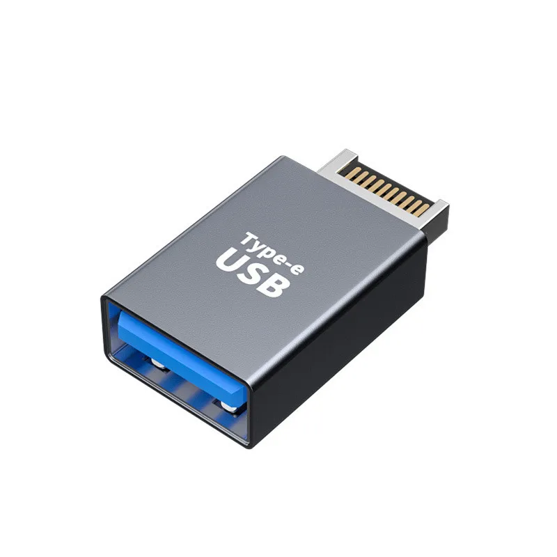 USB 3,1 cabezal de Panel frontal USB tipo e a tipo c hembra macho Cable adaptador 90 grados usb c a usb e a usb 3,0 A conector hembra - imagen 5