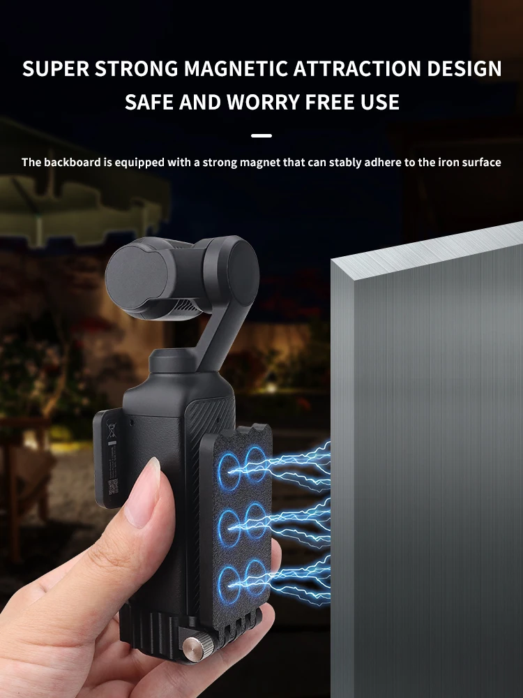Soporte de montaje magnético para DJI OSMO Pocket 3 180 °   Soporte adaptador de expansión de soporte de cámara de plástico ajustable para Pocket 3 - imagen 5