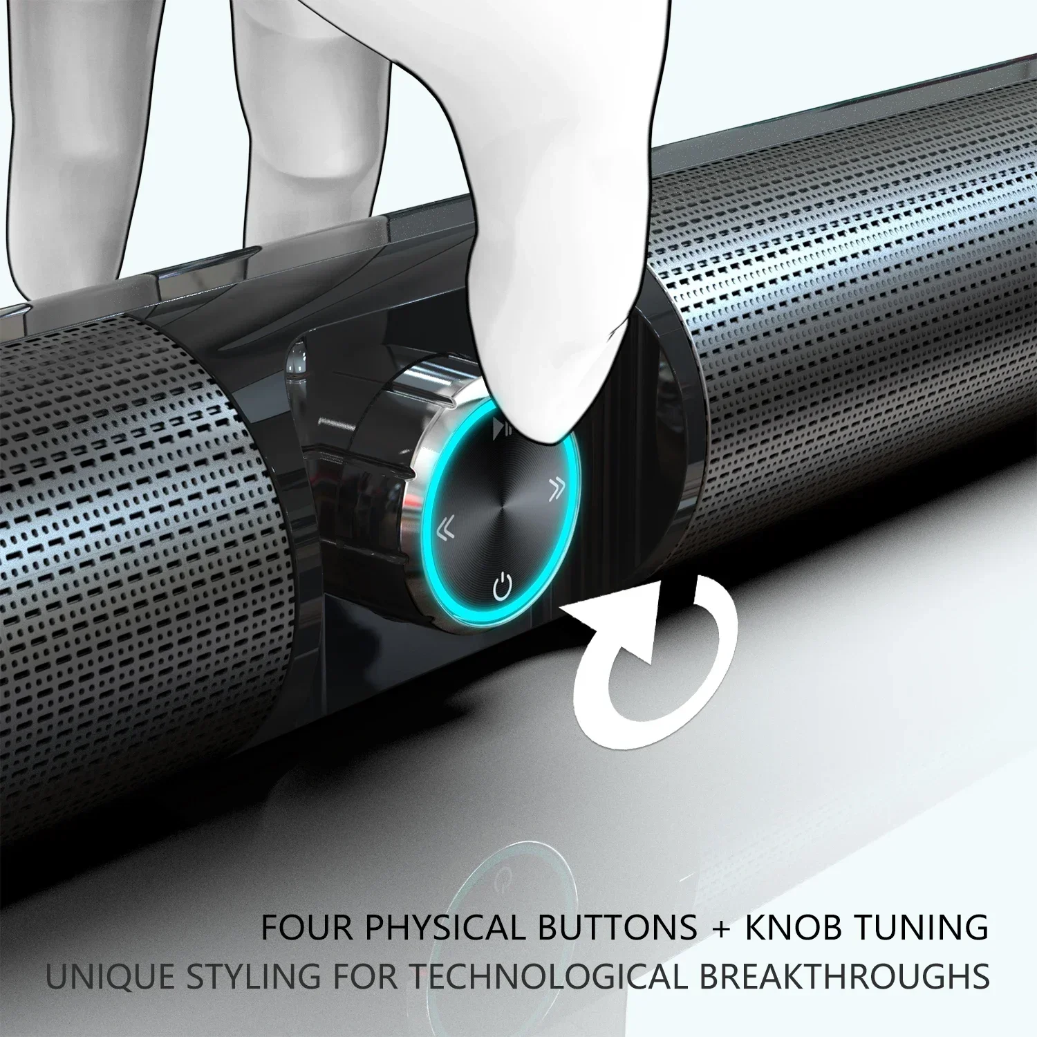 BS-55 100W altavoces inalámbricos Bluetooth para ordenador portátil al aire libre HomeTheater Surround Radio FM TV Soundbar compatible con USB Coaxial - imagen 5