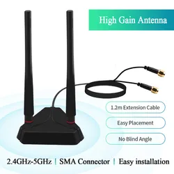 Antenas externas WiFi 2.4/5 GHz 6 dBi para AX210/AX200/9260NGW PCIe