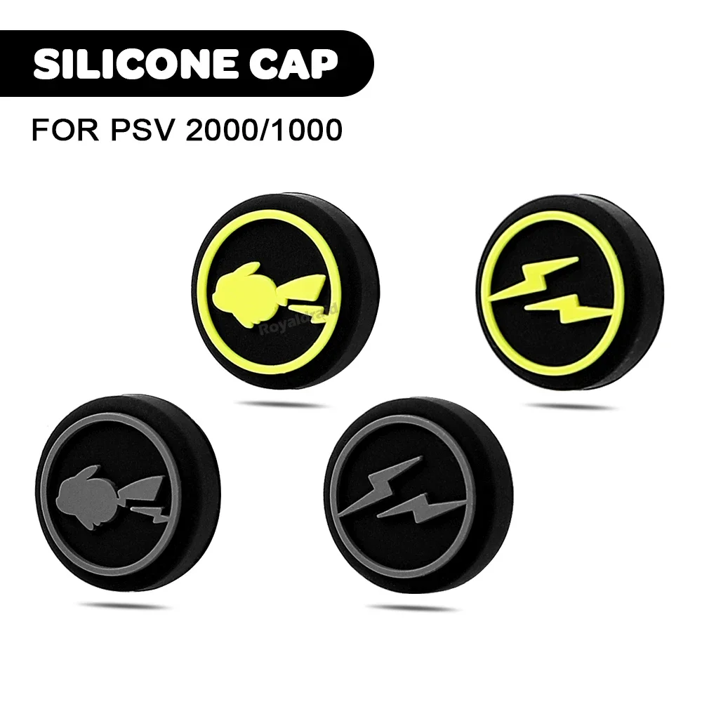 Nuevo 4 unids/set lindos tapas de agarre de pulgar analógicas de silicona compatibles con Psvita PS Vita PSV 1000 Fat/2000 cubierta protectora de Joystick delgado