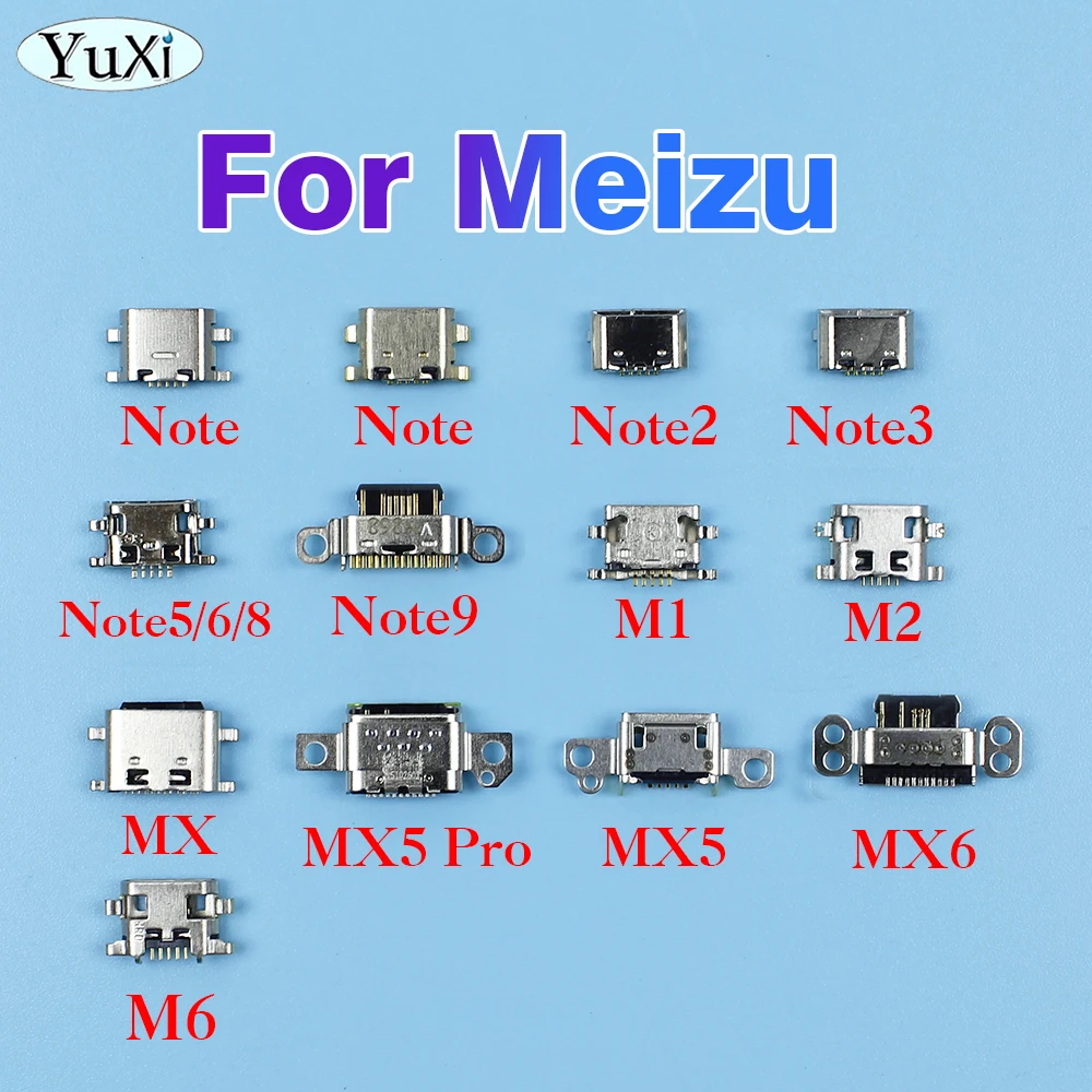 5 uds para Meizu Note 2 3 4 5 6 8 Note 9 conector de carga USB M1 M2 MX MX5 Pro M575M M575U MX6 M6 conector de puerto de carga - imagen 2