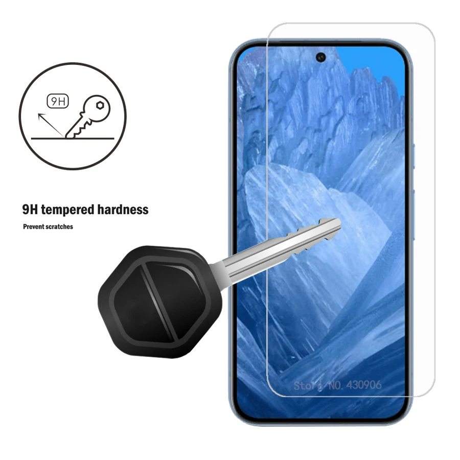 3 piezas para Pixel 9 Protector de pantalla cobertura de pantalla para Google Pixel 9 borde de película de vidrio templado transparente 9H - imagen 4