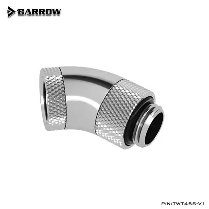 Barrow Adaptador giratorio doble de 45 grados, conector macho a hembra, para sistema de refrigeración por agua de computadora TWT45S-V1 - imagen 4