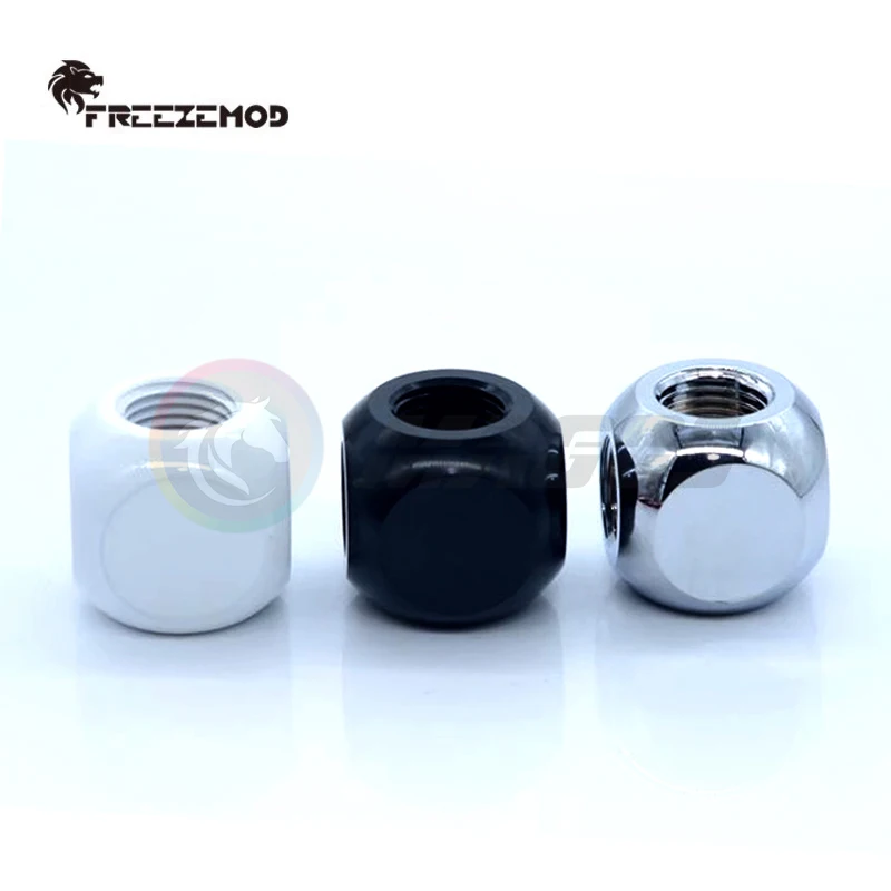 HDTD-3STB Accesorio de bola en forma de T en forma de T con forma de cubo multicanal, rosca interior G1/4 3X, plateado/negro/blanco, - imagen 5