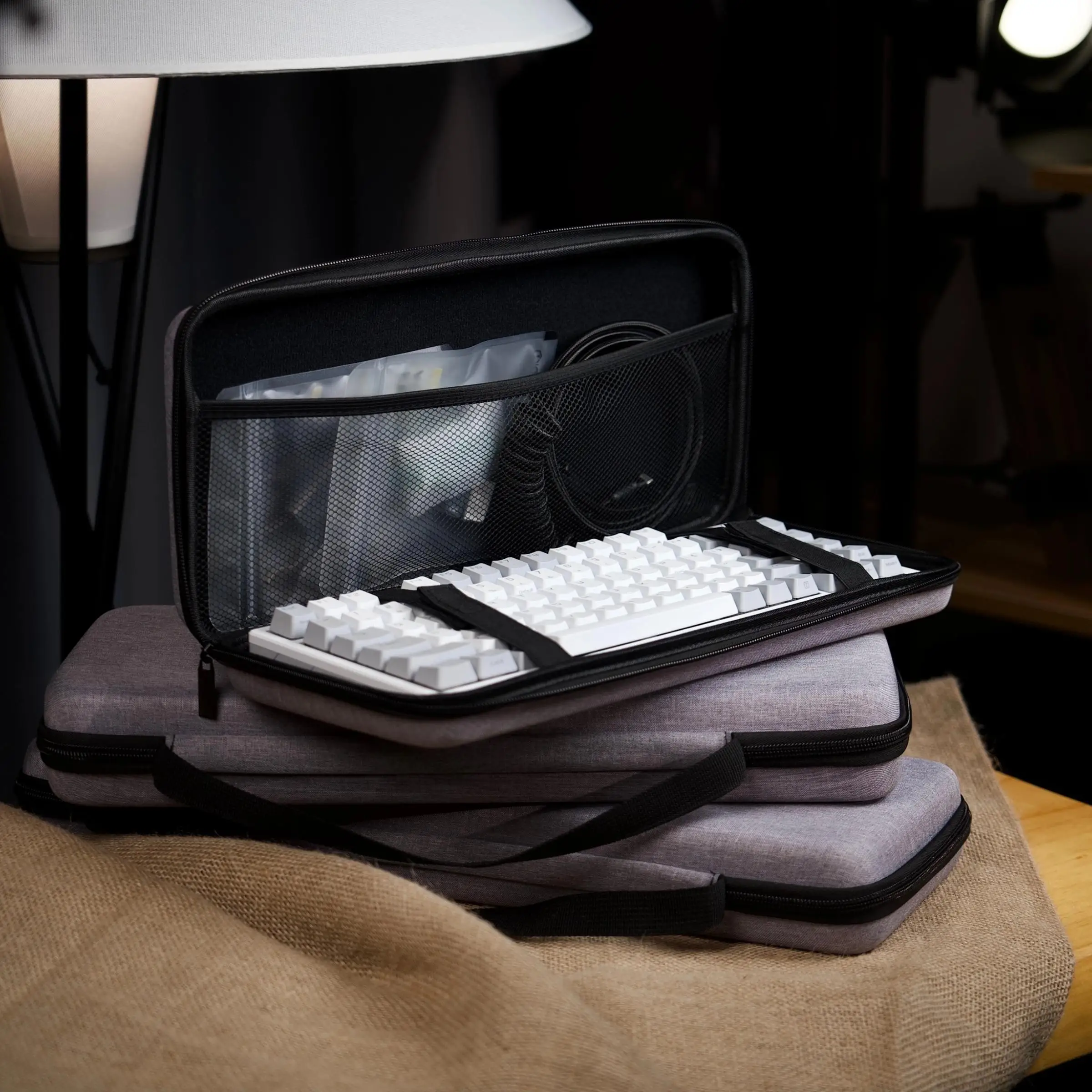 Estuche para teclado mecánico resistente al agua y al polvo, bolsa de almacenamiento para teclados de tamaño completo 60/68/75%/TKL/98%, accesorios personalizados