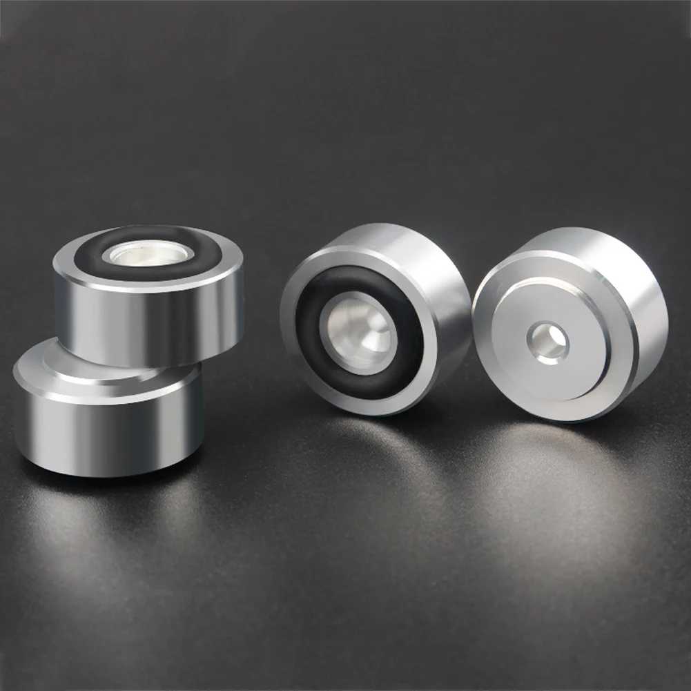 Almohadilla de fijación antideslizante para altavoz, Base de amplificador de choque, soporte de aleación de aluminio, clavo para altavoz DAC, 4 Uds. - imagen 3