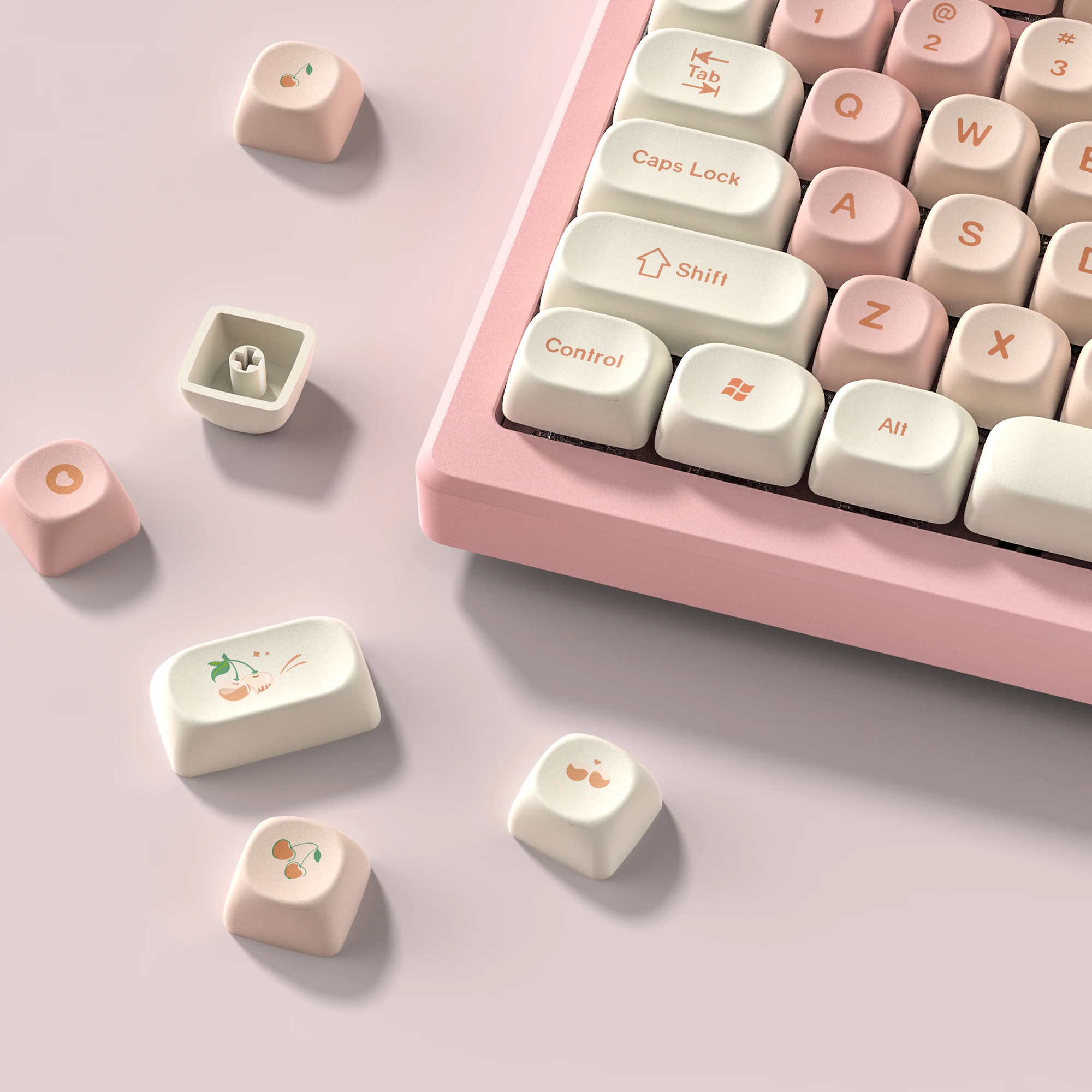 Teclas XVX MOA, teclas de cereza rosa/sakura, teclas personalizadas para 75 por ciento de sublimación de tinte, juego de teclas de teclado de 140 teclas - imagen 4