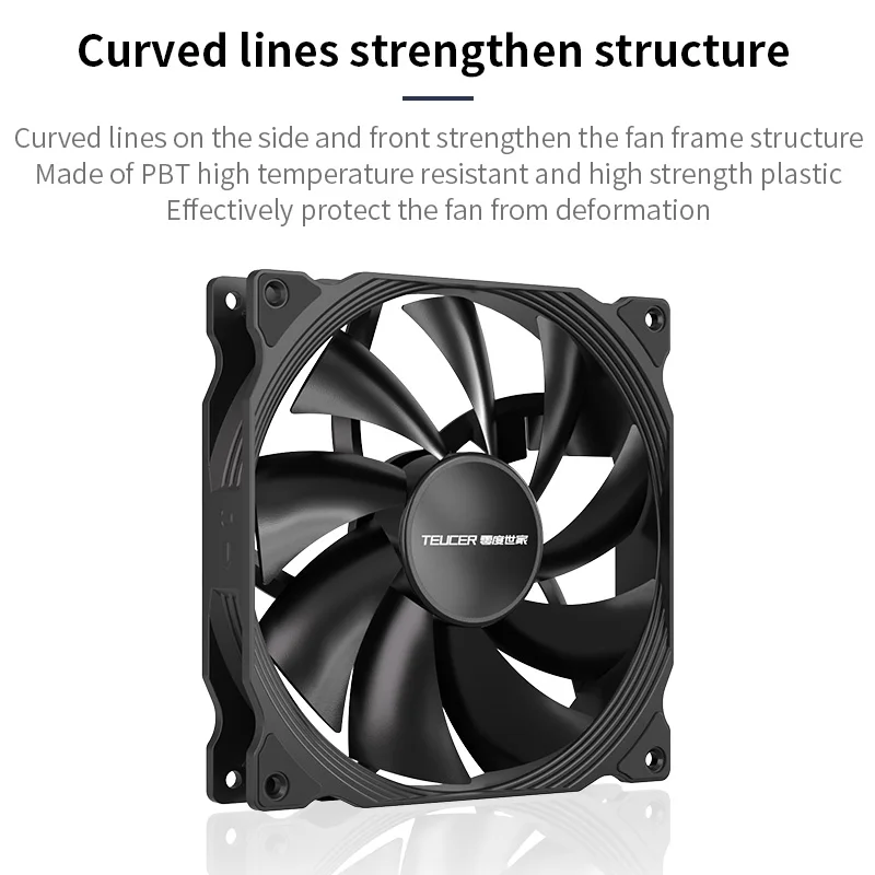 Teucer AF 14025 ventilador de refrigeración de caja de PC 12V 4 pines PWM MHDB rodamiento hidráulico blanco 14CM ventilador silencioso para ventilador de radiador de ordenador - imagen 4