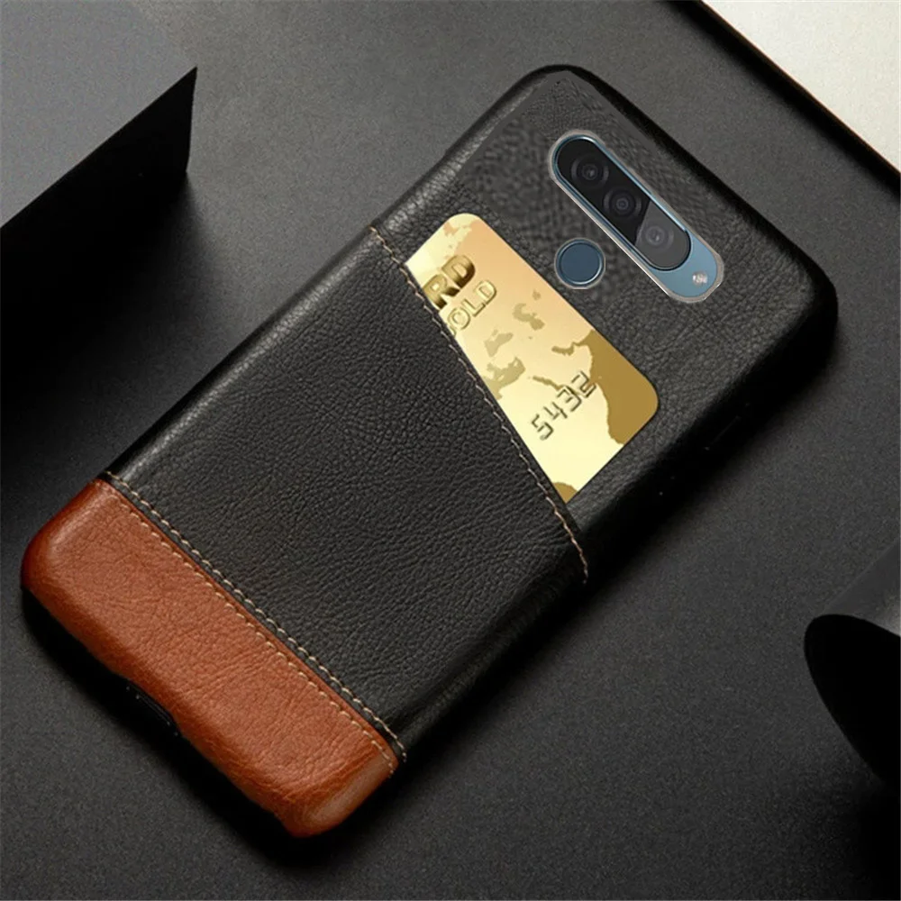 Funda trasera para LG G8S ThinQ G8s, carcasa para G8 thinQ G8S ThinQ, Funda de empalme mixto de cuero PU con tarjetero - imagen 2