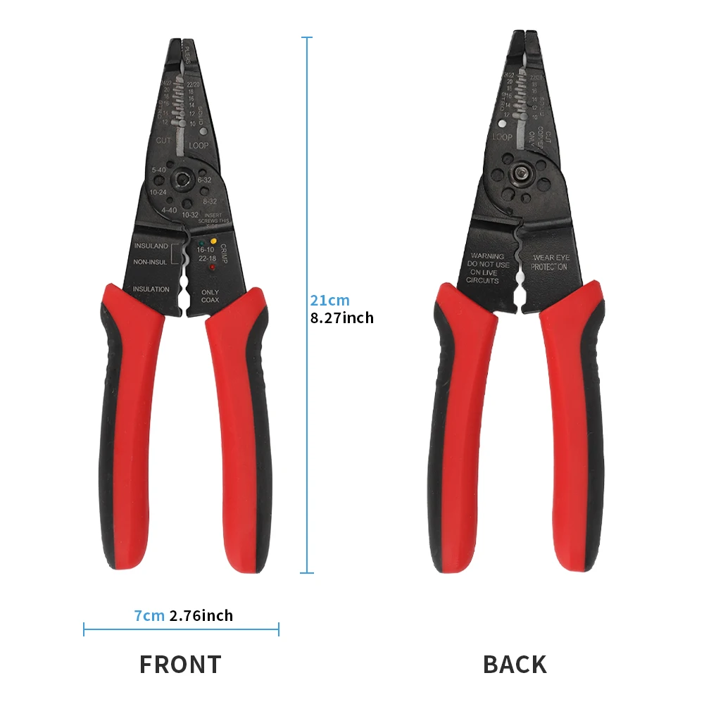 Herramienta multifuncional especial: corte de cables y tornillos, pelado de cables y prensado para uso amplio rango - imagen 3